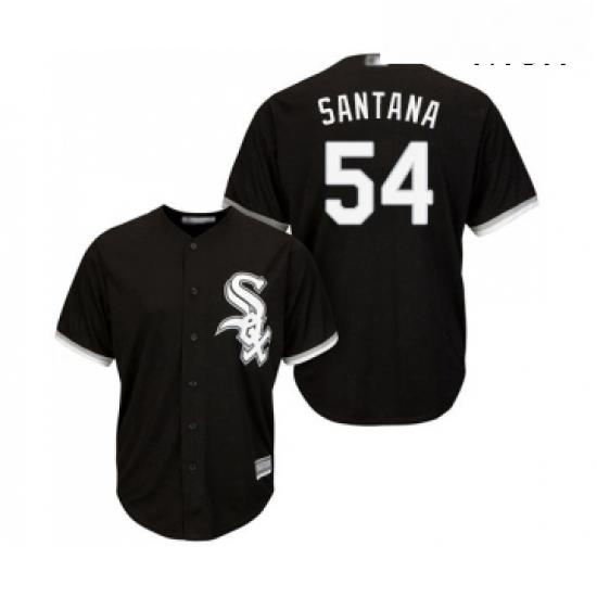 Mens Chicago White Sox 54 Ervin Santana Replica Black Alternate Home Cool Base Baseball Jersey