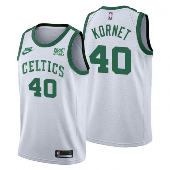 Men Boston Celtics 40 Luke Kornet Men Nike Releases Classic Edition NBA 75th Anniversary Jersey White