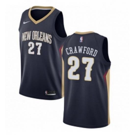 Womens Nike New Orleans Pelicans 27 Jordan Crawford Swingman Navy Blue Road NBA Jersey Icon Edition