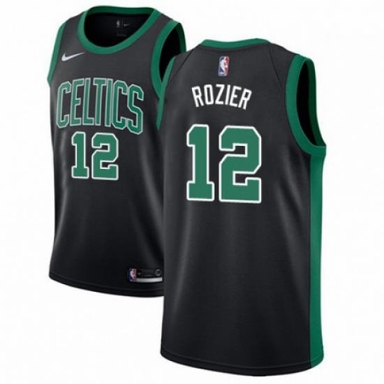 Mens Adidas Boston Celtics 12 Terry Rozier Authentic Black NBA Jersey Statement Edition