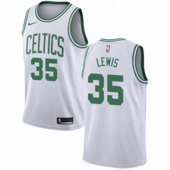 Mens Nike Boston Celtics 35 Reggie Lewis Swingman White NBA Jersey Association Edition