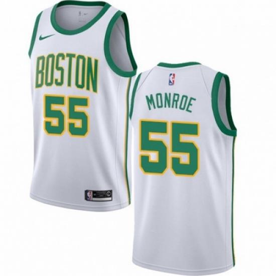 Mens Nike Boston Celtics 55 Greg Monroe Swingman White NBA Jersey City Edition