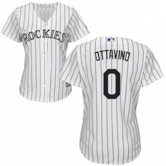 Womens Majestic Colorado Rockies 0 Adam Ottavino Replica White Home Cool Base MLB Jersey