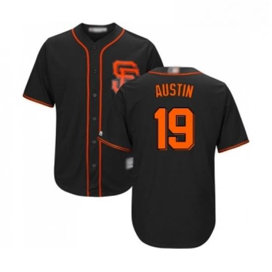 Youth San Francisco Giants 19 Tyler Austin Replica Black Alternate Cool Base Baseball Jersey