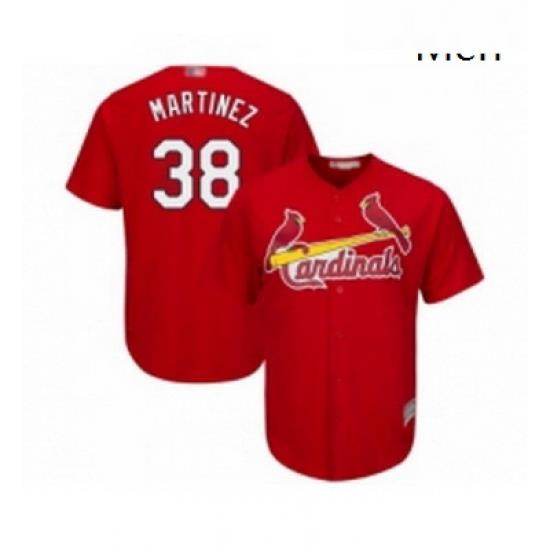 Mens St Louis Cardinals 38 Jose Martinez Replica Red Cool Base Baseball Jersey