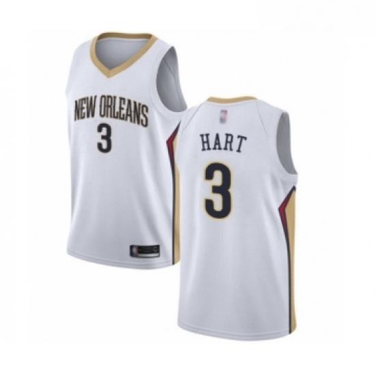 Womens New Orleans Pelicans 3 Josh Hart Swingman White Basketball Jersey Association Edition