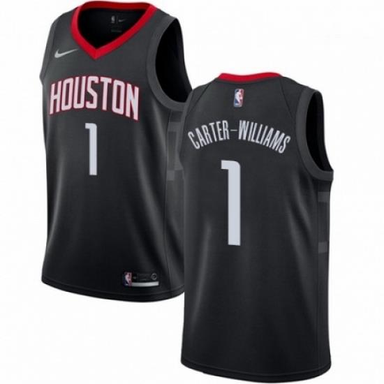 Mens Nike Houston Rockets 1 Michael Carter Williams Swingman Black NBA Jersey Statement Edition