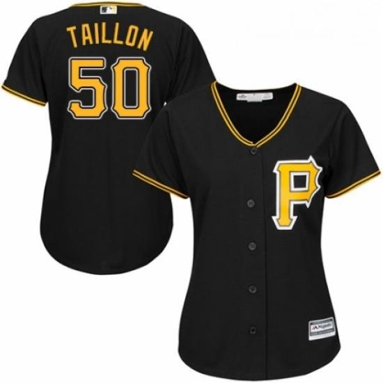 Womens Majestic Pittsburgh Pirates 50 Jameson Taillon Authentic Black Alternate Cool Base MLB Jersey