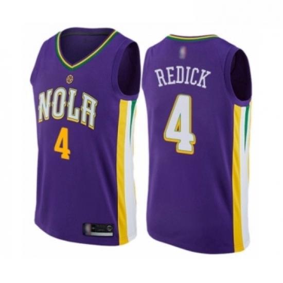 Womens New Orleans Pelicans 4 JJ Redick Swingman Purple Basketball Jersey City Edition