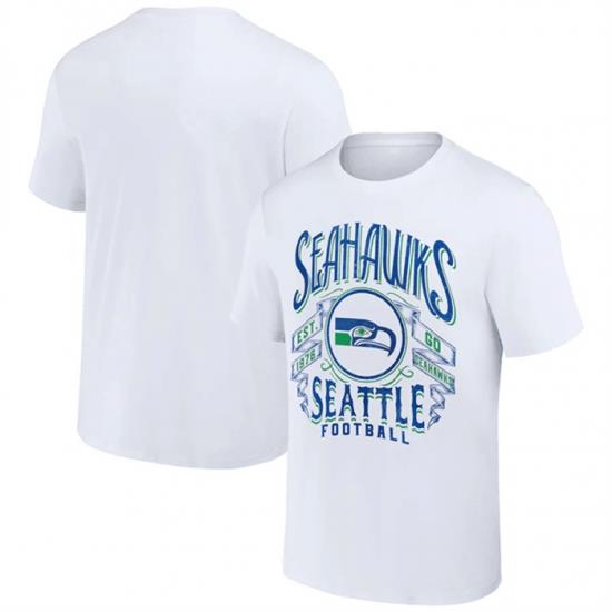 Men Seattle Seahawks White X Darius Rucker Collection Vintage Football T Shirt