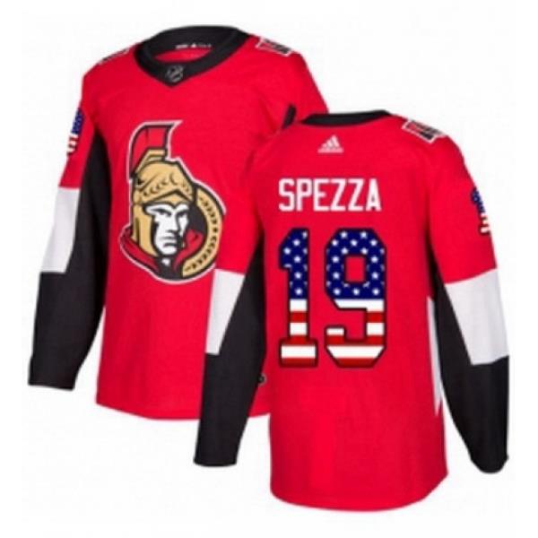 Mens Adidas Ottawa Senators 19 Jason Spezza Authentic Red USA Flag Fashion NHL Jersey