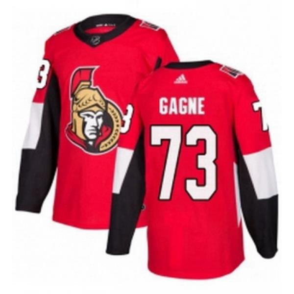 Mens Adidas Ottawa Senators 73 Gabriel Gagne Premier Red Home NHL Jersey