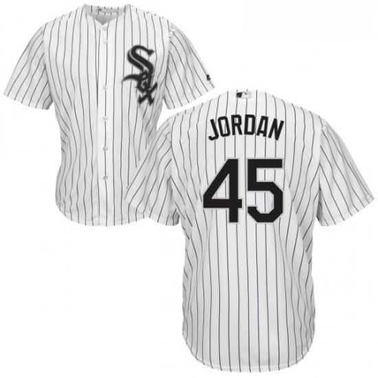 Youth Majestic Chicago White Sox 45 Michael Jordan Authentic White Home Cool Base MLB Jersey