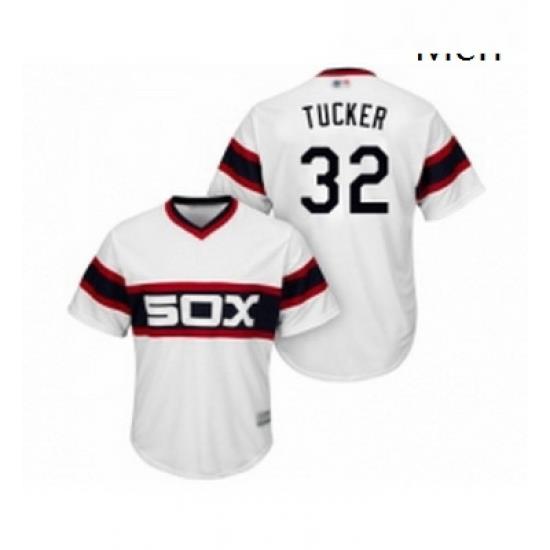 Mens Chicago White Sox 32 Preston Tucker Replica White 2013 Alternate Home Cool Base Baseball Jersey