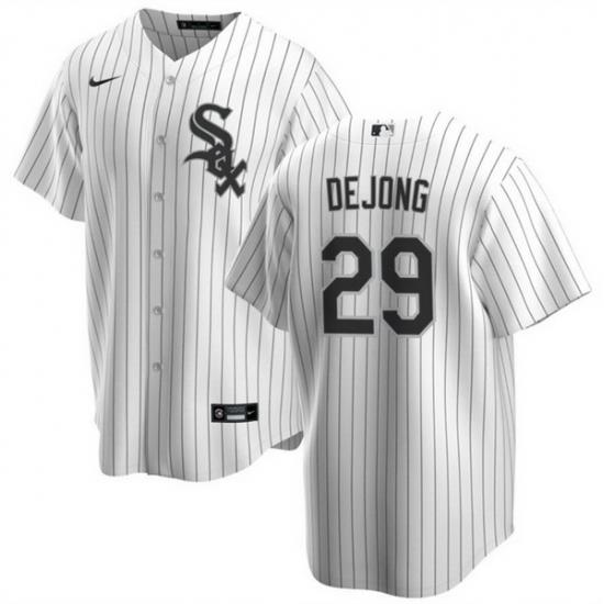 Men Chicago White Sox 29 Paul DeJong White Cool Base Stitched Baseball Jersey