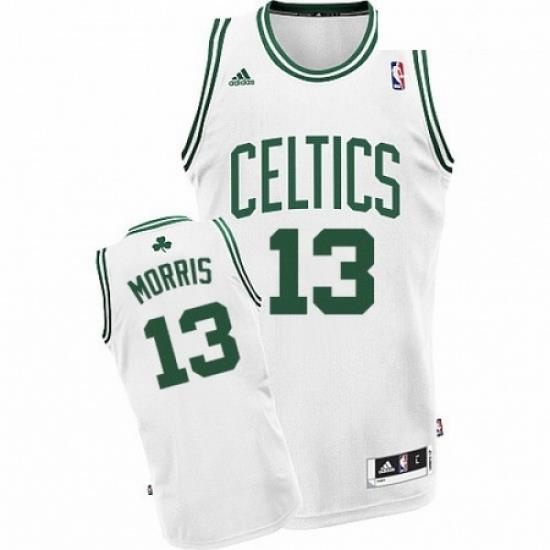 Mens Adidas Boston Celtics 13 Marcus Morris Swingman White Home NBA Jersey