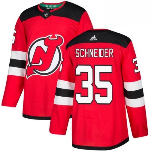 Mens Adidas New Jersey Devils 35 Cory Schneider Authentic Red Home NHL Jersey