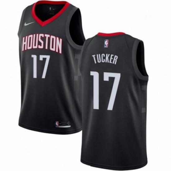 Mens Nike Houston Rockets 17 PJ Tucker Black NBA Swingman Statement Edition Jersey