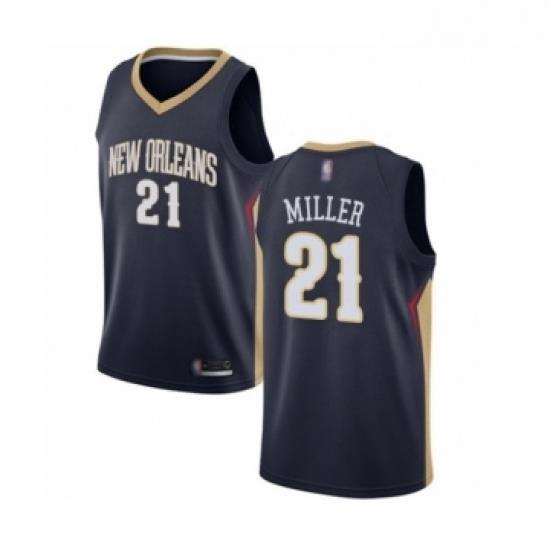 Womens New Orleans Pelicans 21 Darius Miller Swingman Navy Blue Basketball Jersey Icon Edition