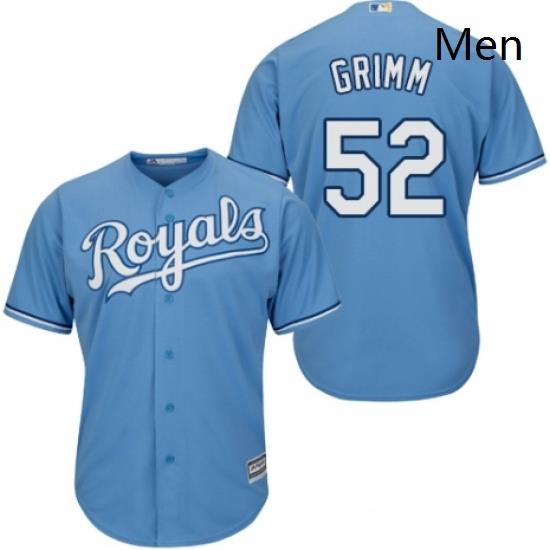 Mens Majestic Kansas City Royals 52 Justin Grimm Replica Light Blue Alternate 1 Cool Base MLB Jersey