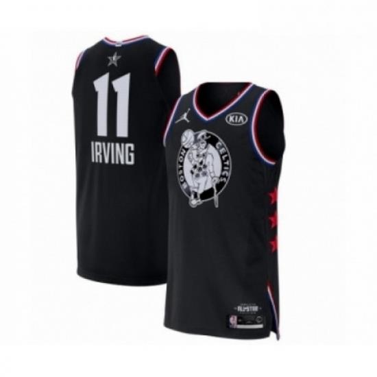 Mens Jordan Boston Celtics 11 Kyrie Irving Authentic Black 2019 All Star Game Basketball Jersey