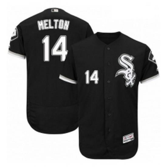 Mens Majestic Chicago White Sox 14 Bill Melton Black Flexbase Authentic Collection MLB Jersey