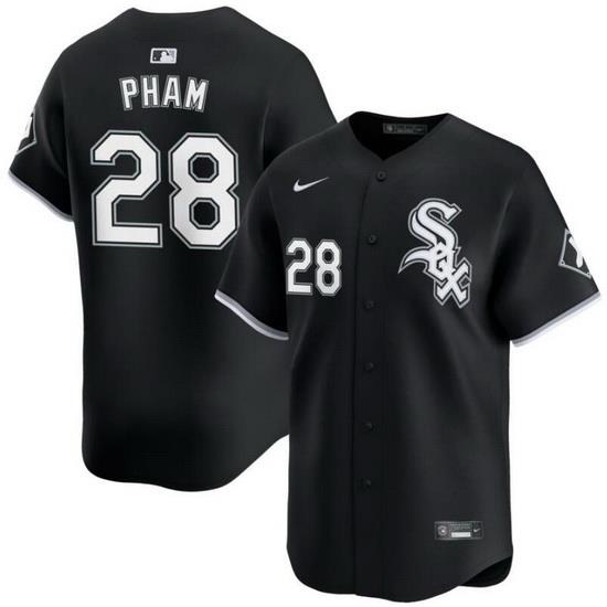 Men Chicago White Sox 28 Tommy Pham Black 2024 Alternate Limited Stitched Baseball Jersey