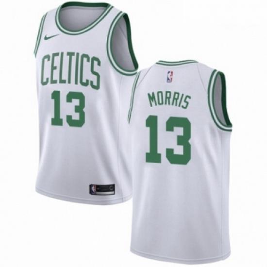 Mens Nike Boston Celtics 13 Marcus Morris Swingman White NBA Jersey Association Edition