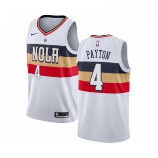 Womens Nike New Orleans Pelicans 4 Elfrid Payton White Swingman Jersey Earned Edition