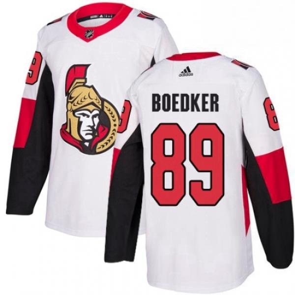 Mens Adidas Ottawa Senators 89 Mikkel Boedker Authentic White Away NHL Jersey