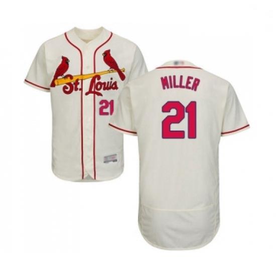 Mens St Louis Cardinals 21 Andrew Miller Cream Alternate Flex Base Authentic Collection Baseball Jersey