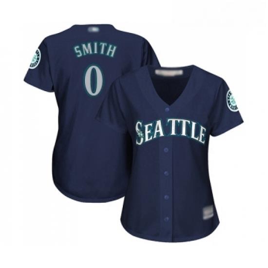 Womens Seattle Mariners 0 Mallex Smith Replica Navy Blue Alternate 2 Cool Base Baseball Jersey