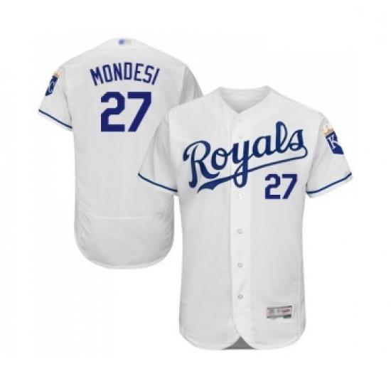 Mens Kansas City Royals 27 Raul Mondesi White Flexbase Authentic Collection Baseball Jersey