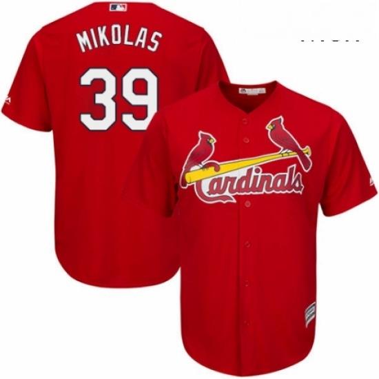 Mens Majestic St Louis Cardinals 39 Miles Mikolas Replica Red Cool Base MLB Jersey