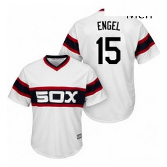 Mens Majestic Chicago White Sox 15 Adam Engel Replica White 2013 Alternate Home Cool Base MLB Jersey