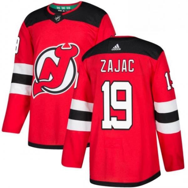 Mens Adidas New Jersey Devils 19 Travis Zajac Authentic Red Home NHL Jersey