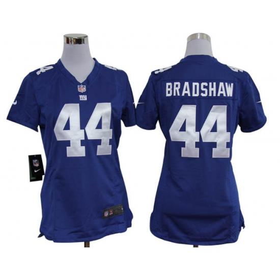 Women Nike New York Giants 44 Ahmad Bradshaw Blue Jerseys