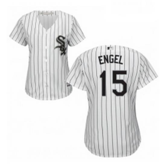 Womens Majestic Chicago White Sox 15 Adam Engel Replica White Home Cool Base MLB Jersey