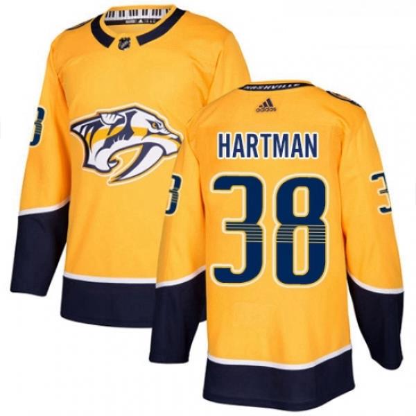 Youth Adidas Nashville Predators 38 Ryan Hartman Authentic Gold Home NHL Jersey