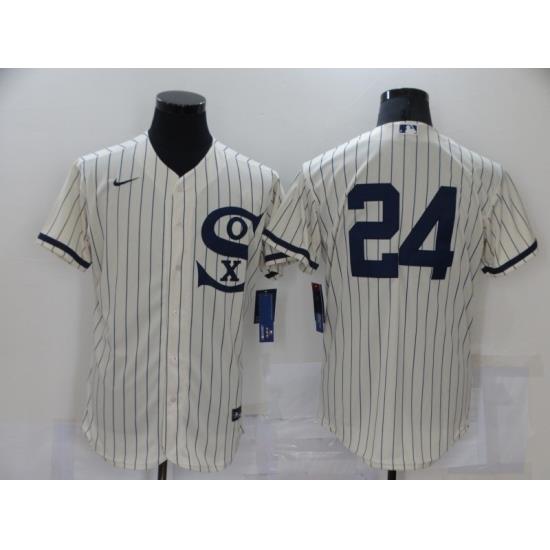 Men Chicago White Sox 24 Yasmani Grandal Cream Elite 2021 Field of Dreams Jersey