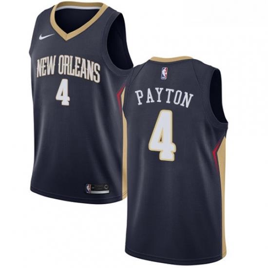 Womens Nike New Orleans Pelicans 4 Elfrid Payton Swingman Navy Blue NBA Jersey Icon Edition