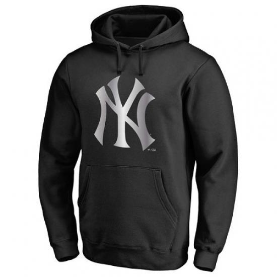 Men MLB New York Yankees Platinum Collection Pullover Hoodie Black