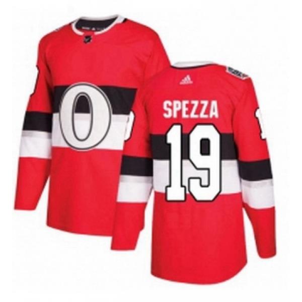 Mens Adidas Ottawa Senators 19 Jason Spezza Authentic Red 2017 100 Classic NHL Jersey