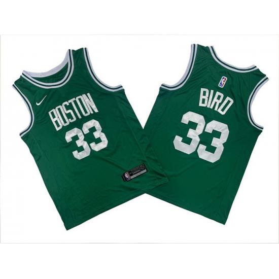 Men Boston Celtics 33 Larry Bird Green Stitched Basketball Jersey