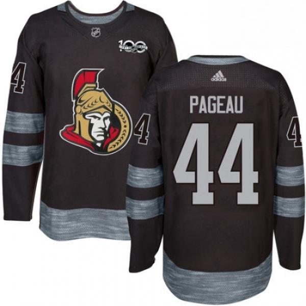 Mens Adidas Ottawa Senators 44 Jean Gabriel Pageau Authentic Black 1917 2017 100th Anniversary NHL Jersey