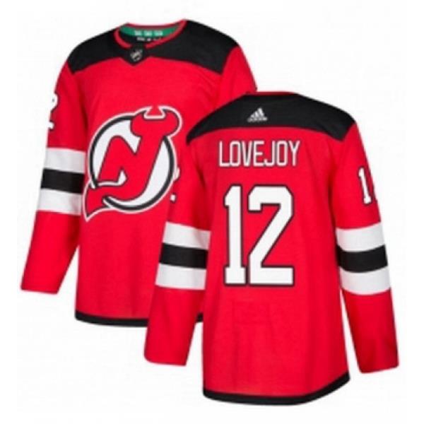 Mens Adidas New Jersey Devils 12 Ben Lovejoy Premier Red Home NHL Jersey