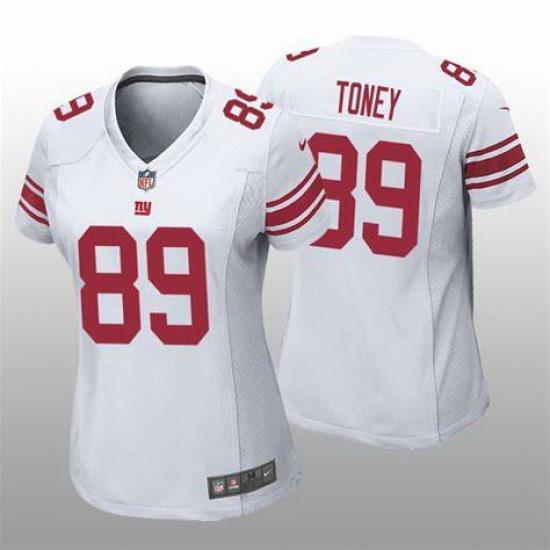 Women Nike New York Giants 89 Kadarius Toney White Vapor Untouchable Limited Jersey