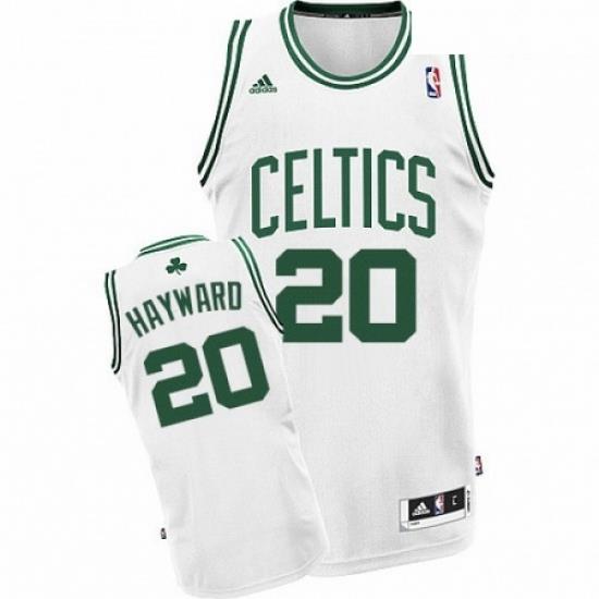 Mens Adidas Boston Celtics 20 Gordon Hayward Swingman White Home NBA Jersey