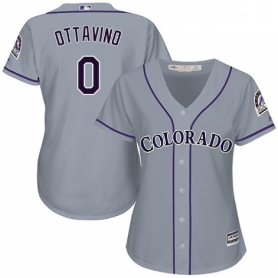 Womens Majestic Colorado Rockies 0 Adam Ottavino Authentic Grey Road Cool Base MLB Jersey