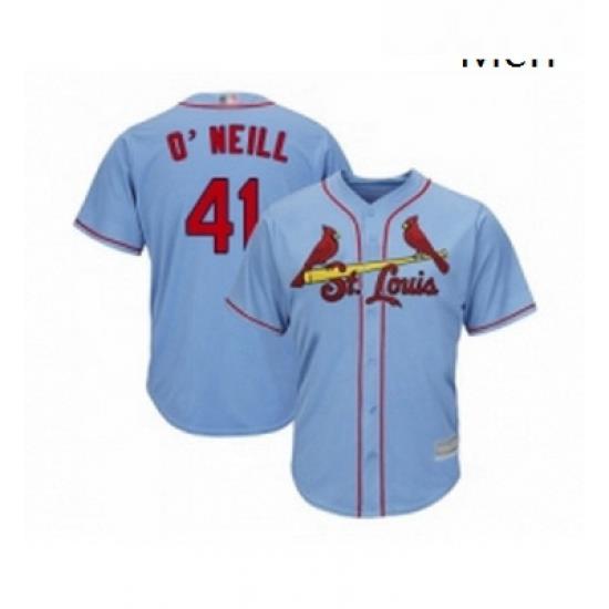 Mens St Louis Cardinals 41 Tyler O Neill Replica Light Blue Alternate Cool Base Baseball Jersey